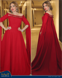 يسرا بإطلالة ملكية باللون الأحمر واحدة من أفضل إطلالات المشاهير في حفل جوي أوورد 2025