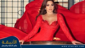 هيفاء وهبي بمكياج مونوكروم وتسريحة الشعر المموج المنسدل