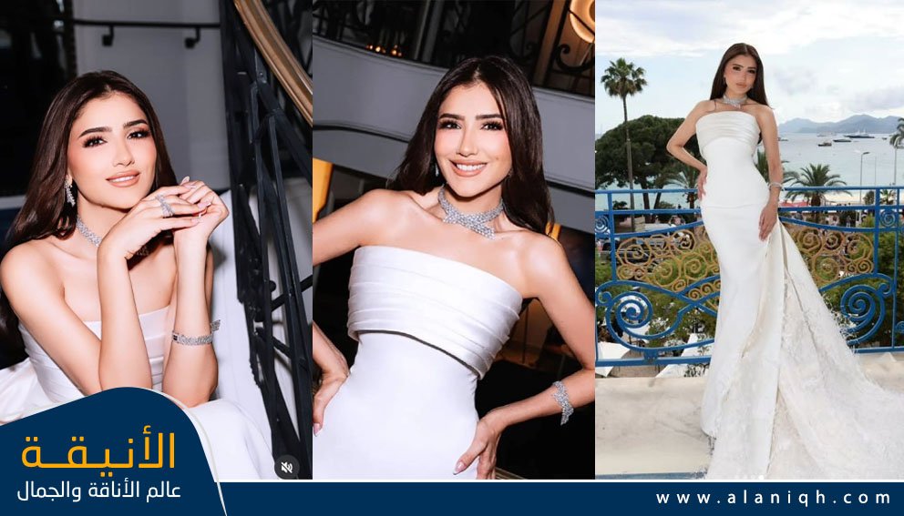 مي عمر تتألق كأميرة شرقية بفستان أبيض ناعم